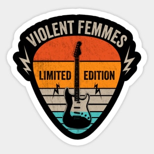 Vintage Violent Name Guitar Pick Limited Edition Birthday Sticker